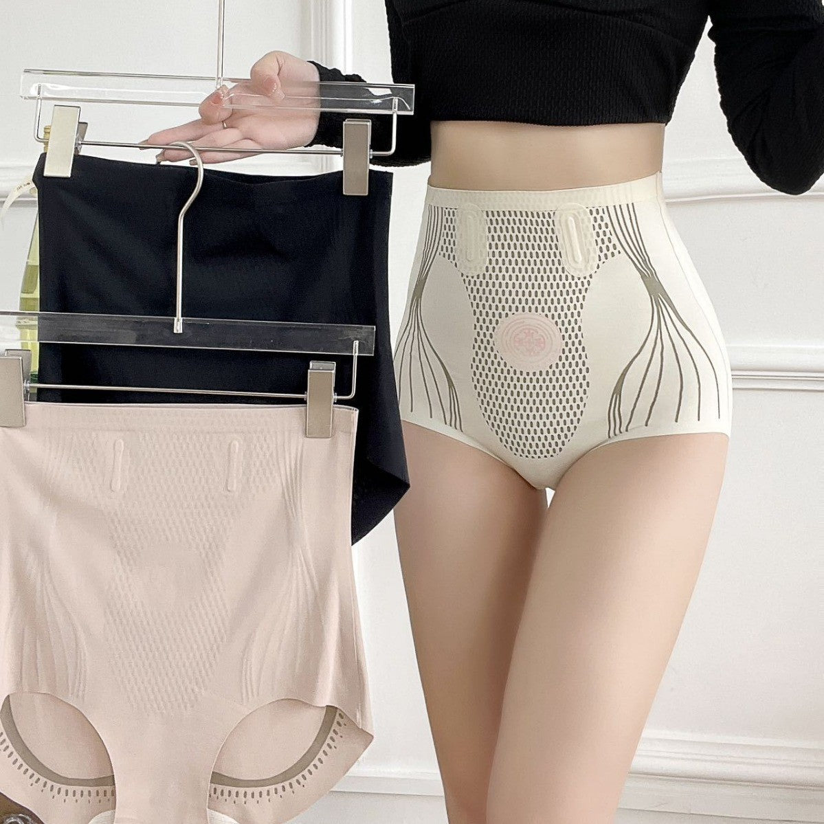High-Waist Compression Shaping Shorts