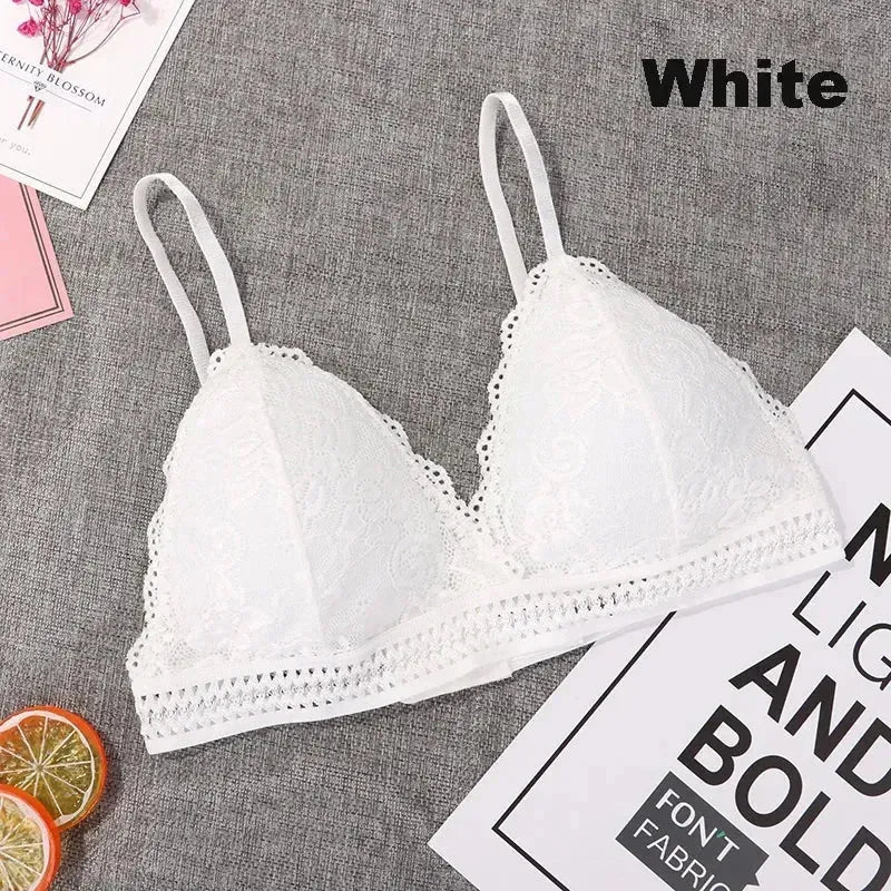 "Wireless Lace Push-Up Bralette – Plus Size Seamless