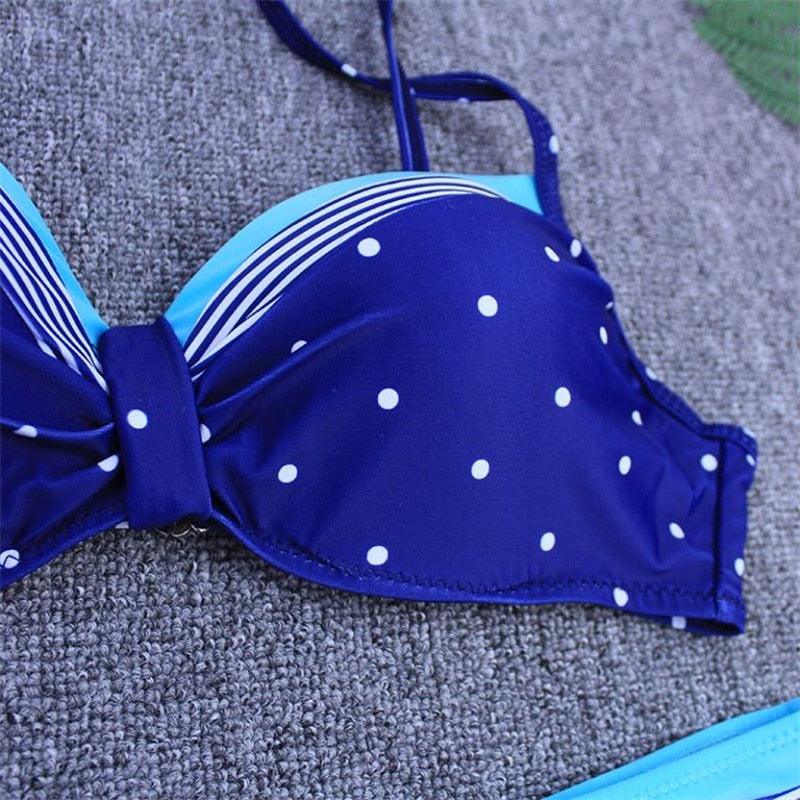 2-Piece High Waist Puff Sleeve Bikini Set