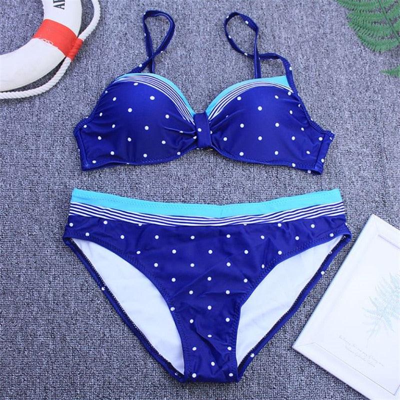 2-Piece High Waist Puff Sleeve Bikini Set