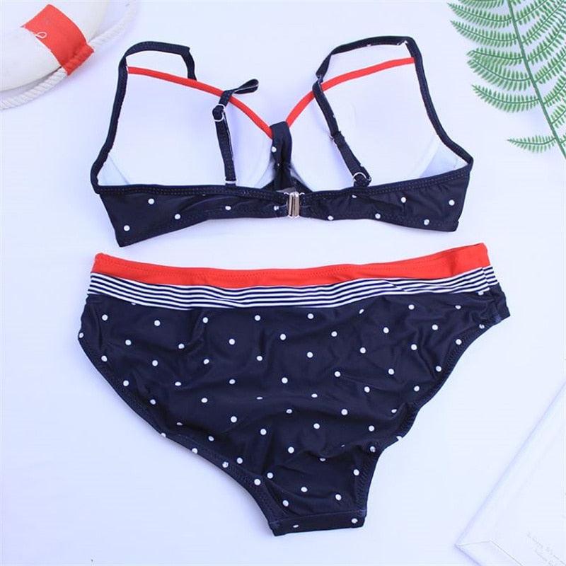 2-Piece High Waist Puff Sleeve Bikini Set