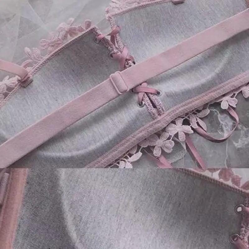 Floral Embroidery Wireless Push-Up Bralette