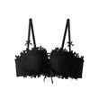 Floral Embroidery Wireless Push-Up Bralette