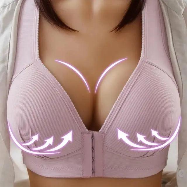 Seamless Front-Closure Push-Up Bra