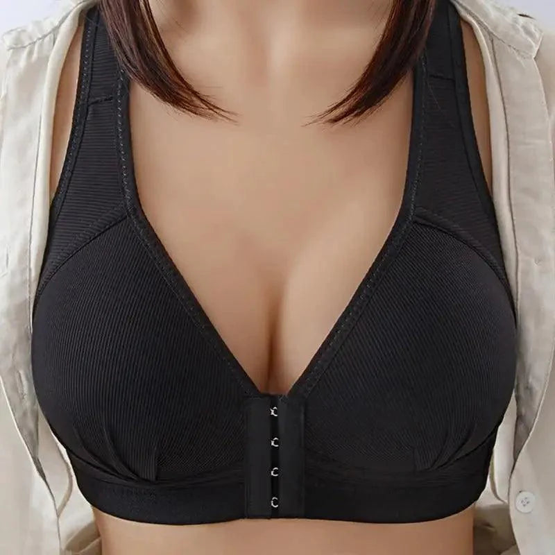 Seamless Front-Closure Push-Up Bra