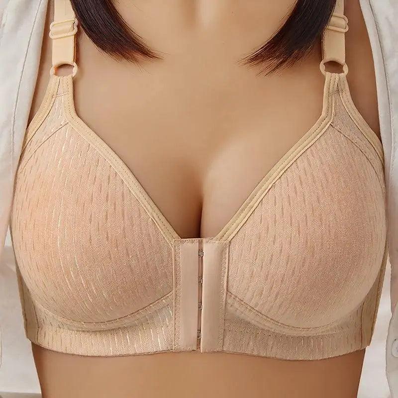 Seamless Front-Closure Push-Up Bra