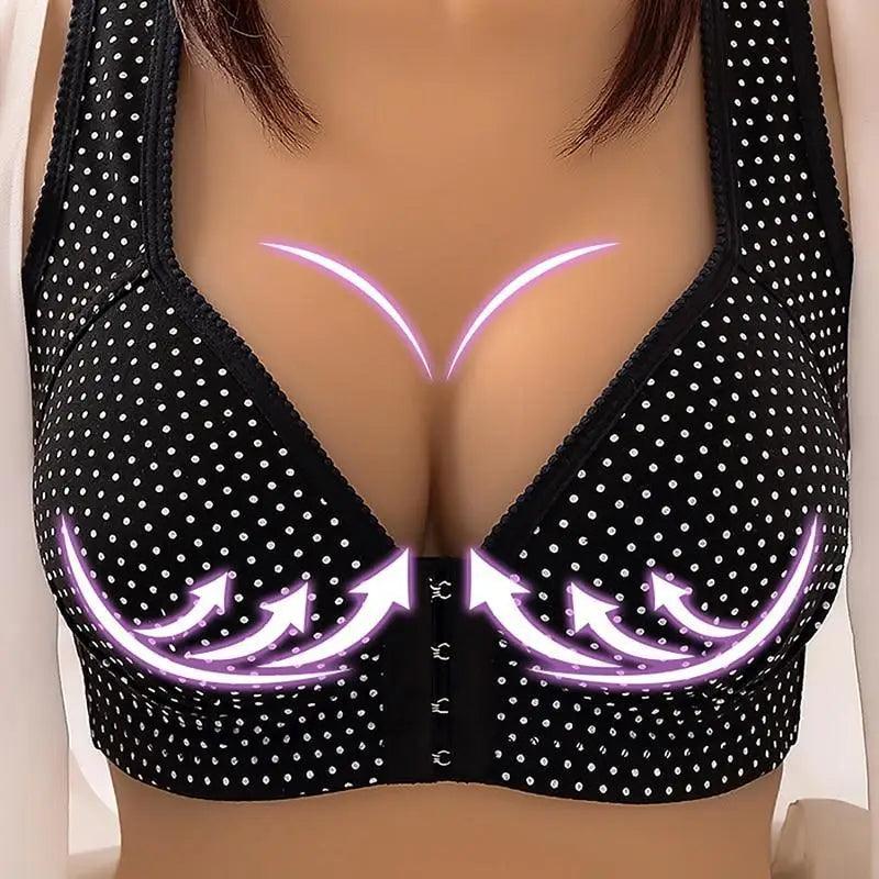 Seamless Front-Closure Push-Up Bra