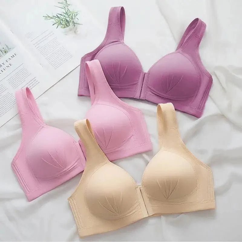 Seamless Front-Closure Push-Up Bra