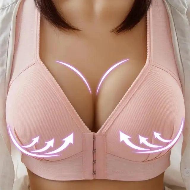 Seamless Front-Closure Push-Up Bra