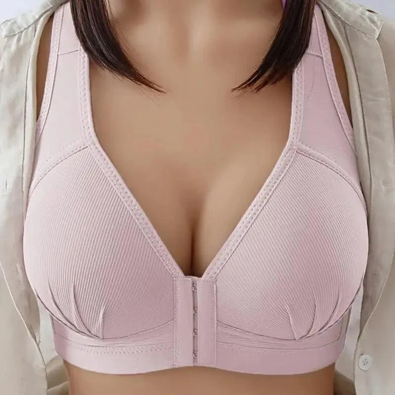 Seamless Front-Closure Push-Up Bra