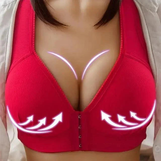 Seamless Front-Closure Push-Up Bra