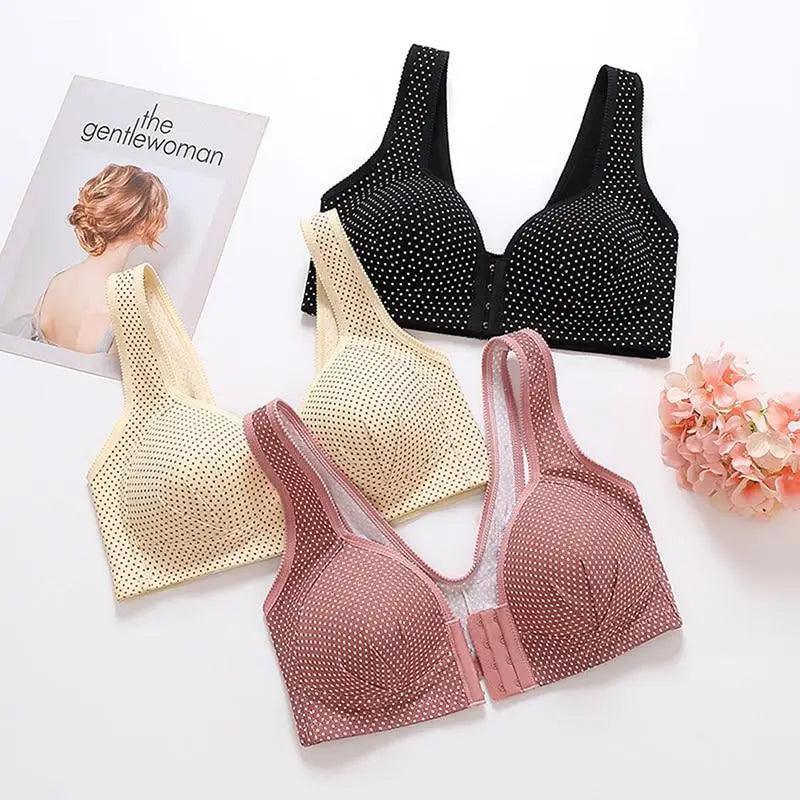 Seamless Front-Closure Push-Up Bra