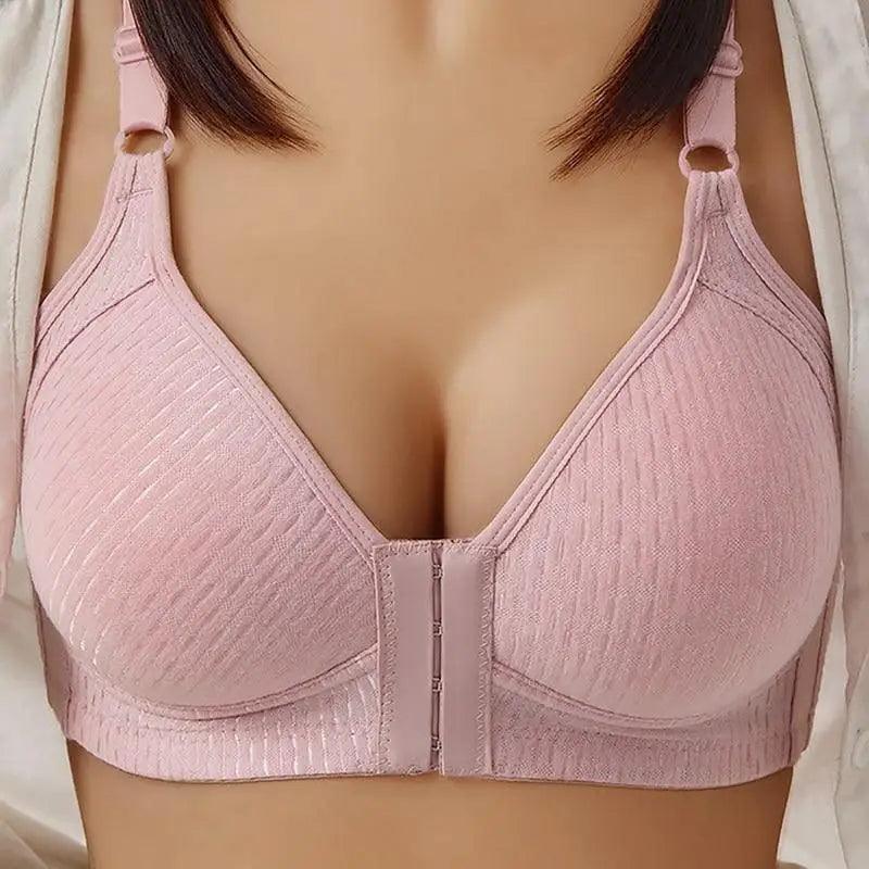 Seamless Front-Closure Push-Up Bra