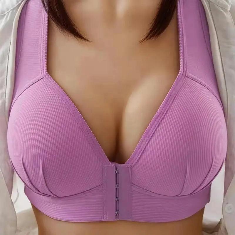 Seamless Front-Closure Push-Up Bra
