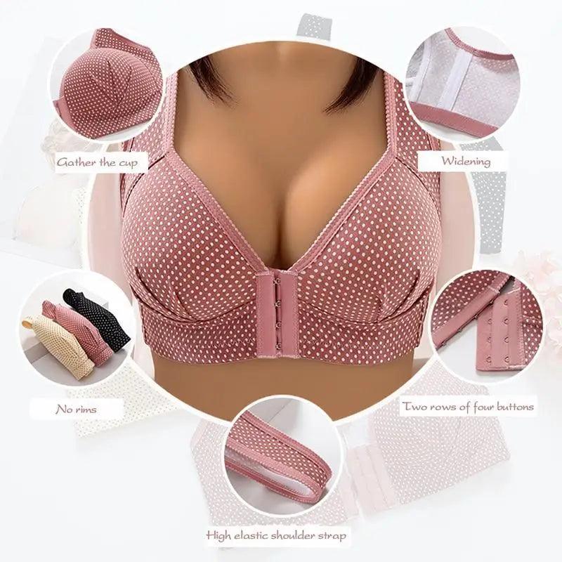 Seamless Front-Closure Push-Up Bra