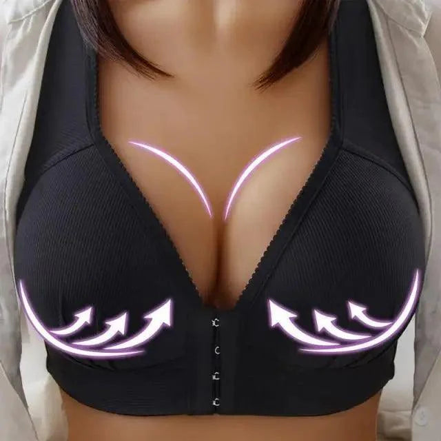 Seamless Front-Closure Push-Up Bra