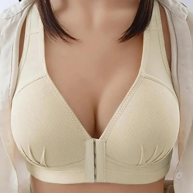 Seamless Front-Closure Push-Up Bra