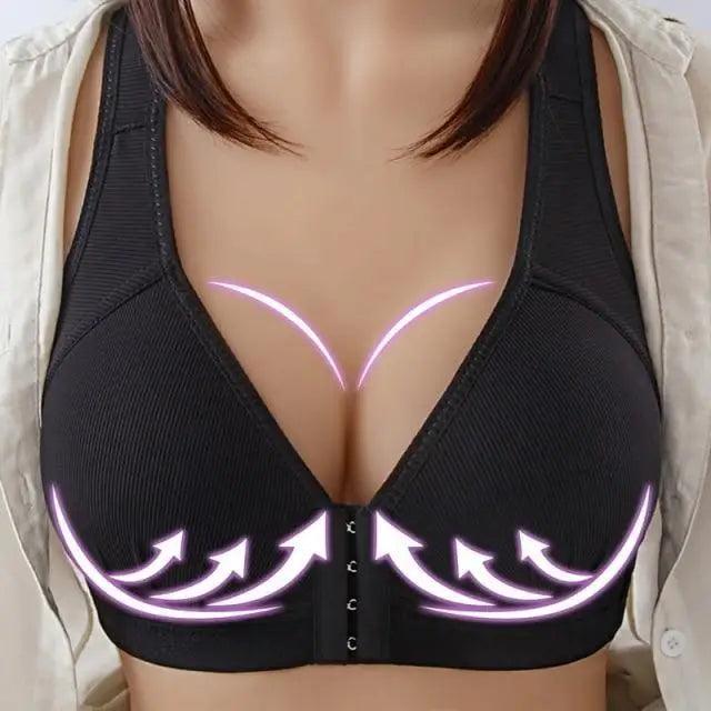 Seamless Front-Closure Push-Up Bra