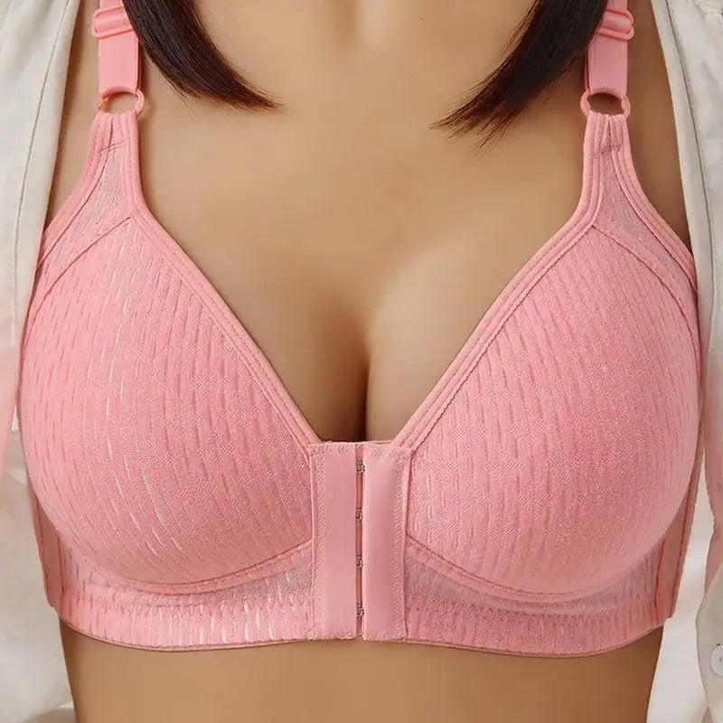 Seamless Front-Closure Push-Up Bra