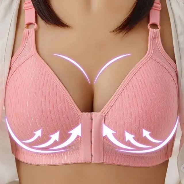 Seamless Front-Closure Push-Up Bra