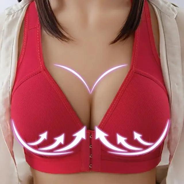 Seamless Front-Closure Push-Up Bra