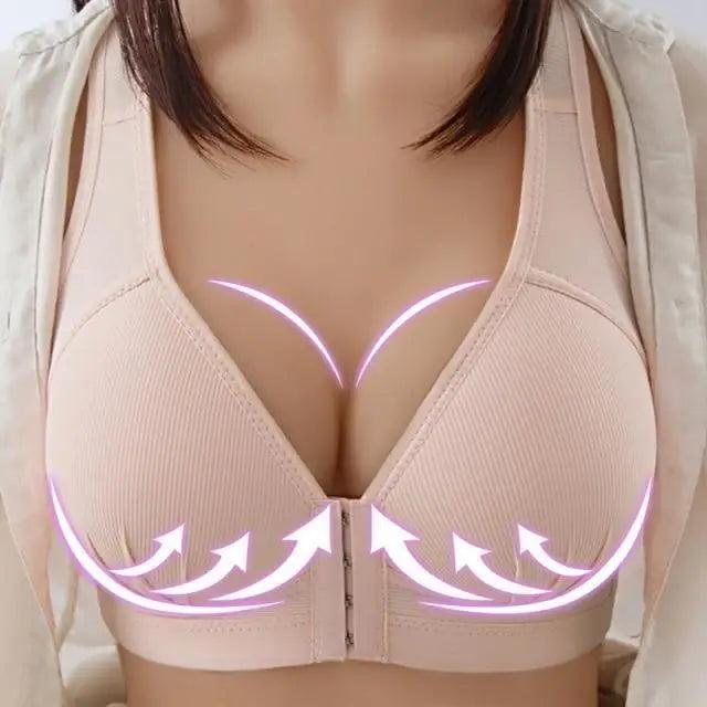 Seamless Front-Closure Push-Up Bra
