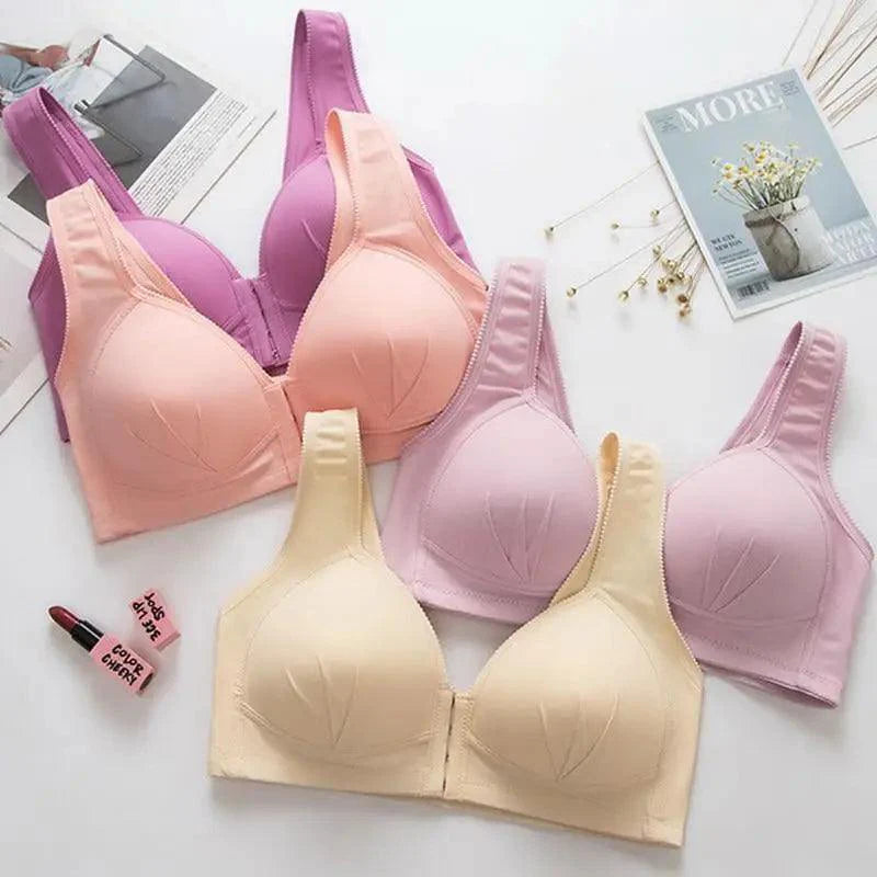 Seamless Front-Closure Push-Up Bra