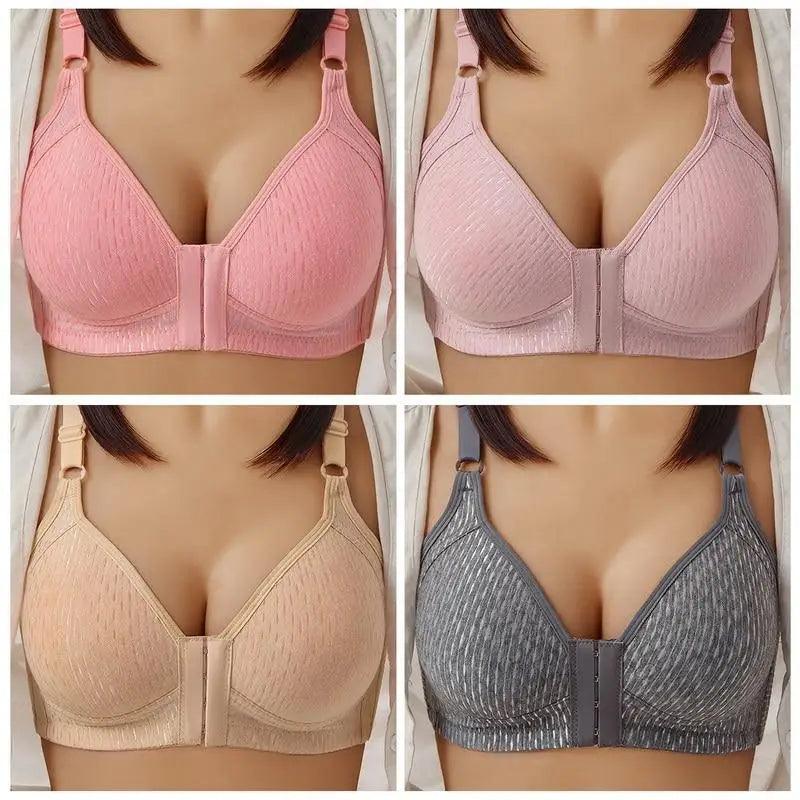 Seamless Front-Closure Push-Up Bra