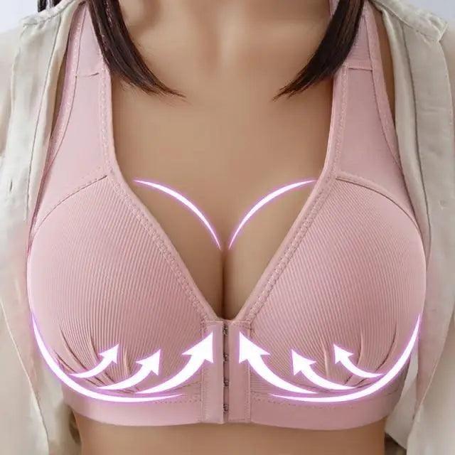 Seamless Front-Closure Push-Up Bra