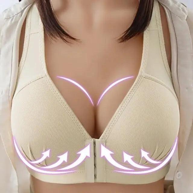 Seamless Front-Closure Push-Up Bra
