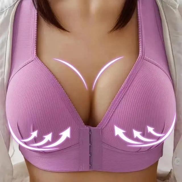Seamless Front-Closure Push-Up Bra