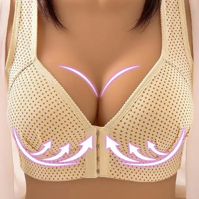 Seamless Front-Closure Push-Up Bra