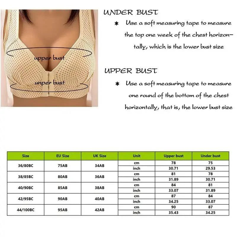 Seamless Front-Closure Push-Up Bra