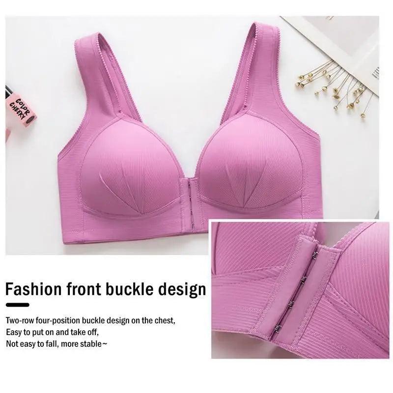 Seamless Front-Closure Push-Up Bra
