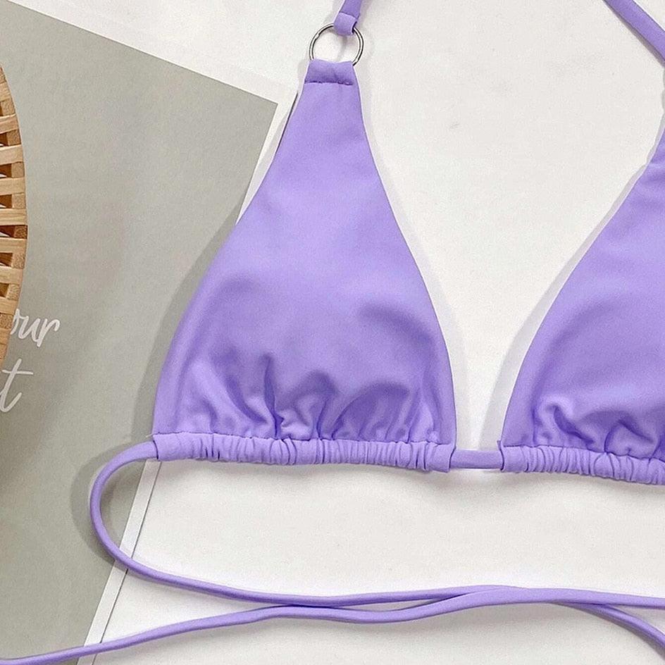Crisscross Bandage Bikini Set
