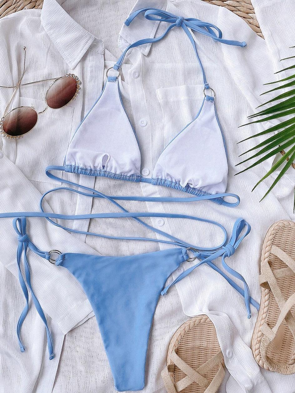 Crisscross Bandage Bikini Set