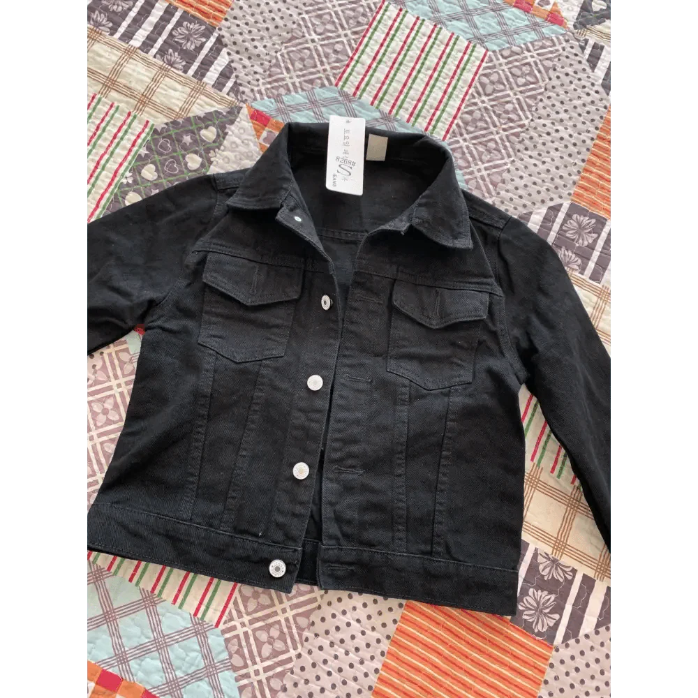 Women Solid Denim Jacket Women Short Overcoat