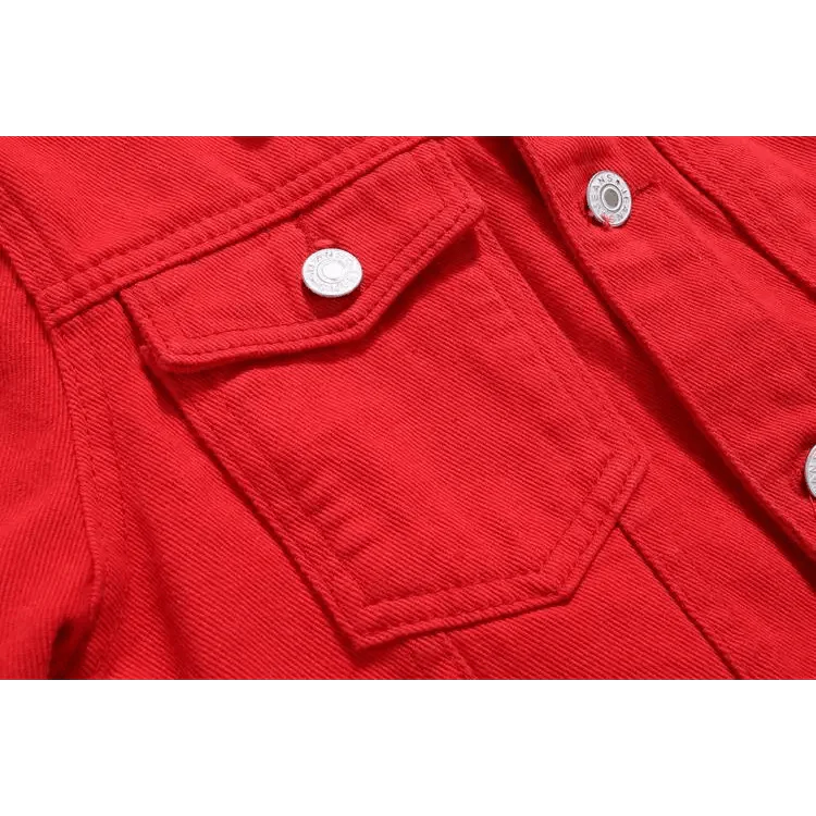 Women Solid Denim Jacket Women Short Overcoat