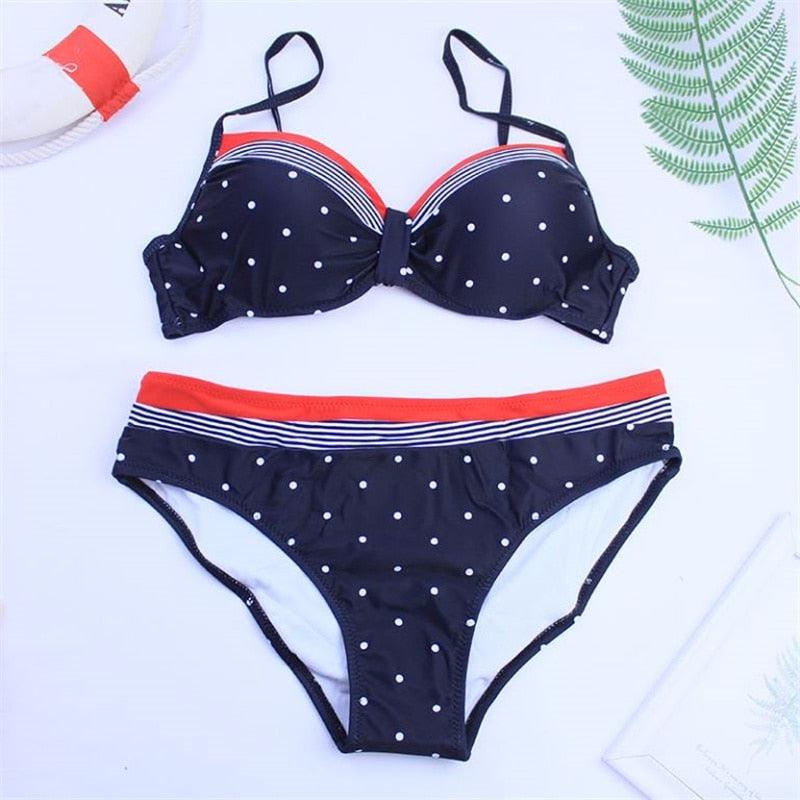 2-Piece High Waist Puff Sleeve Bikini Set