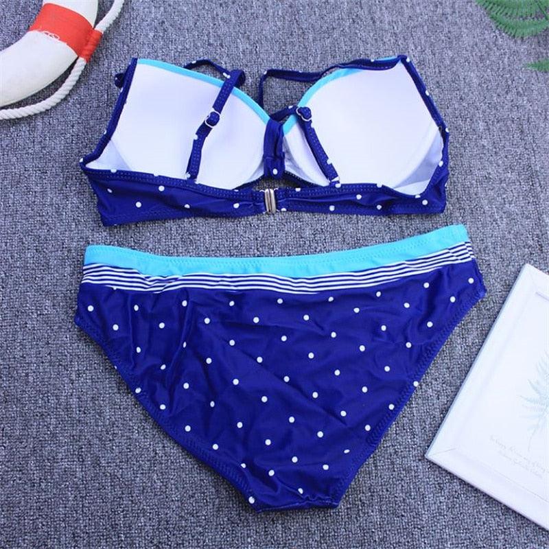 2-Piece High Waist Puff Sleeve Bikini Set