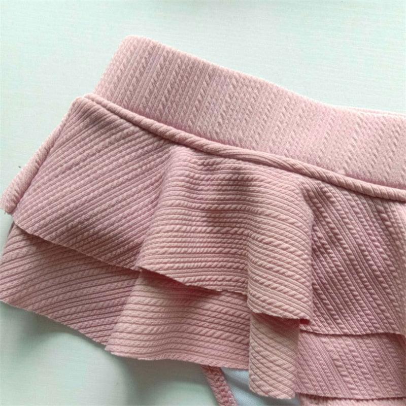 Ruffle Push-Up Bikini Set with Tummy Control