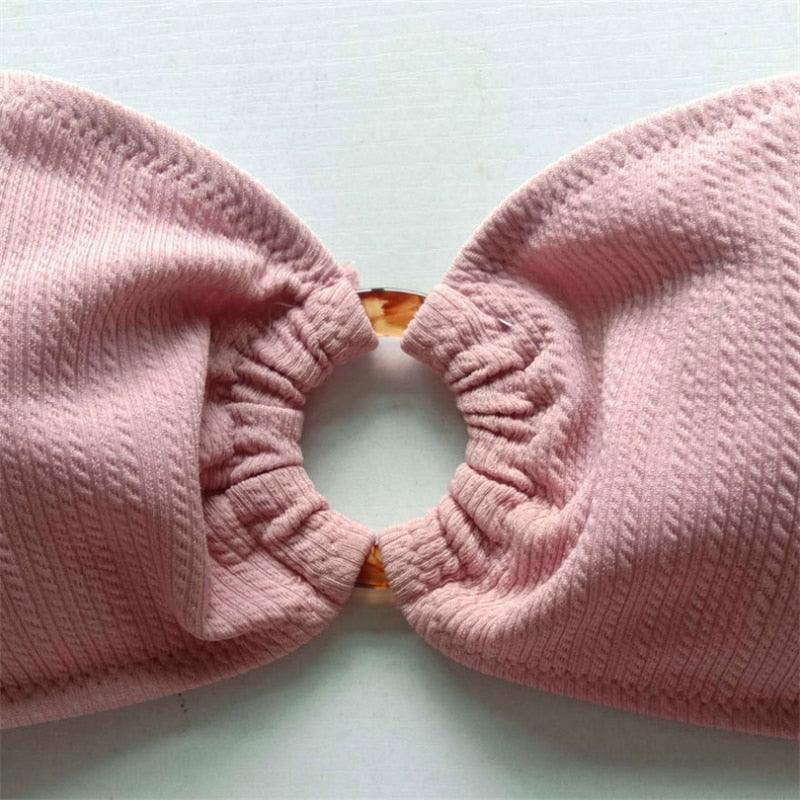 Ruffle Push-Up Bikini Set with Tummy Control