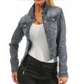 Unique Design Women's Denim Cropped Jacket