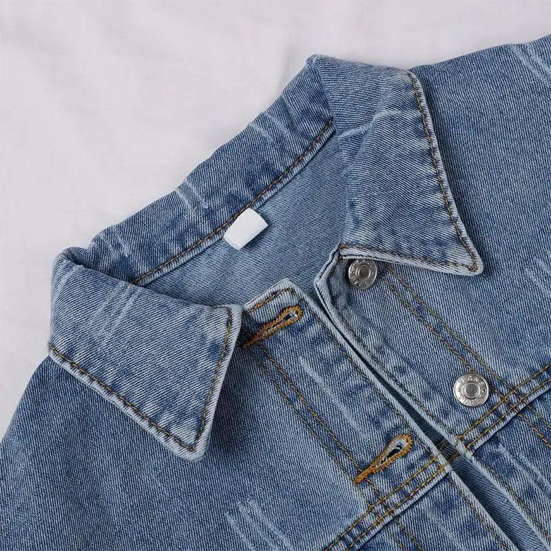Unique Design Women's Denim Cropped Jacket