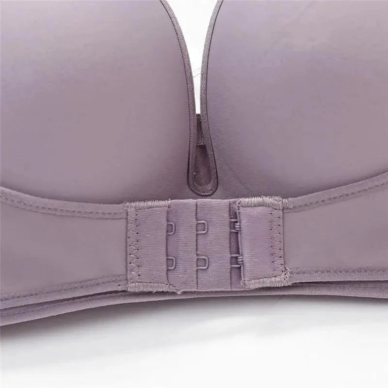 Vintage Front Closure Push-Up Bra – Strapless Seamless Bralette